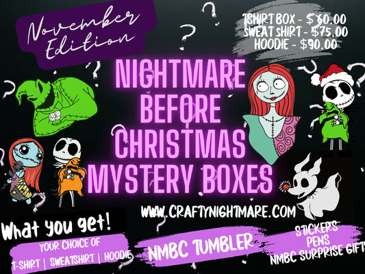 MYSTERY BOX | NMBC | Christmas | nmbc Tumbler | nmbc Hoodie | Christmas Gift | Surprise | Keychain | Gift Box | Custom Gift | Oogie Boogie |